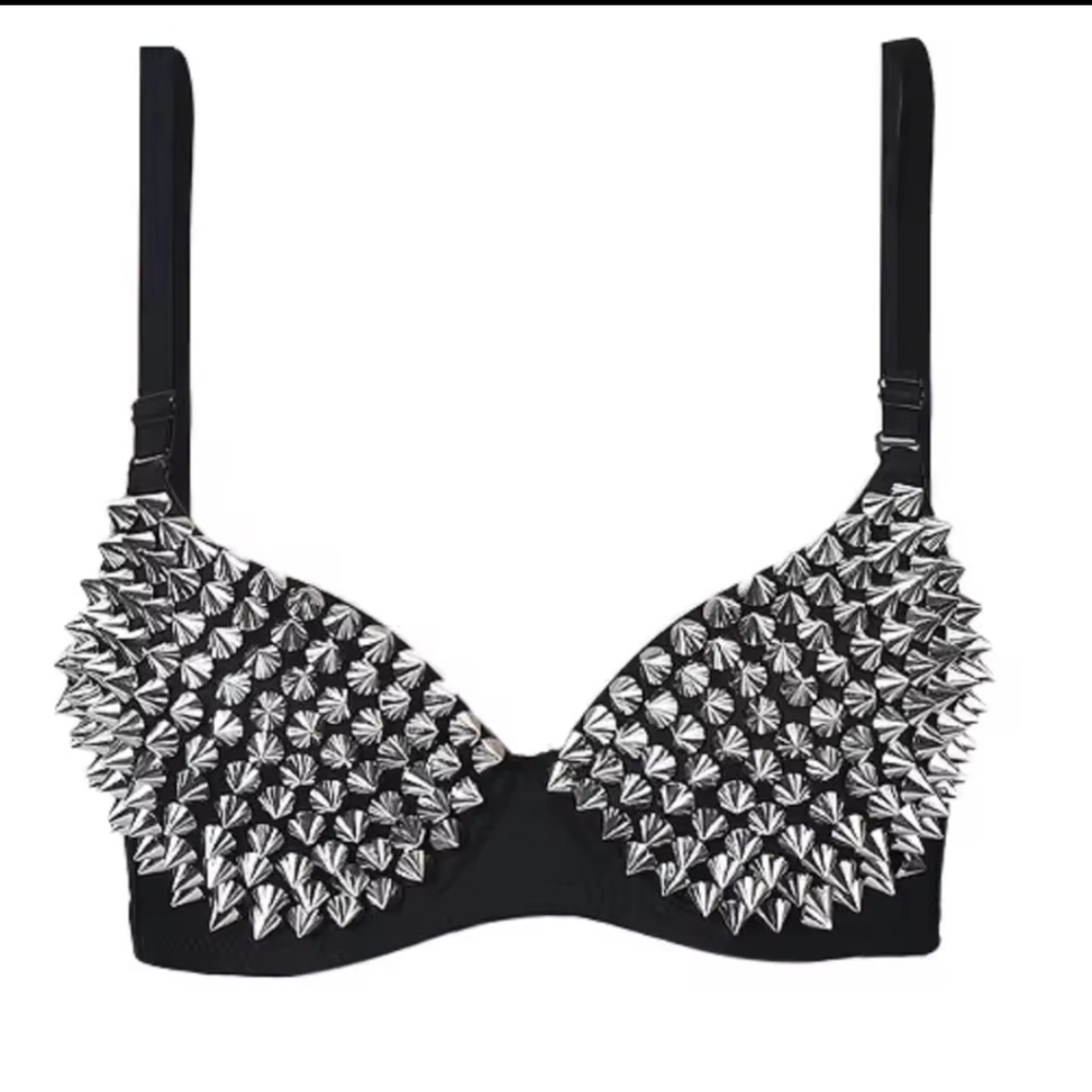 Bra with Gold-tone Spikes - Picture 5 of 6